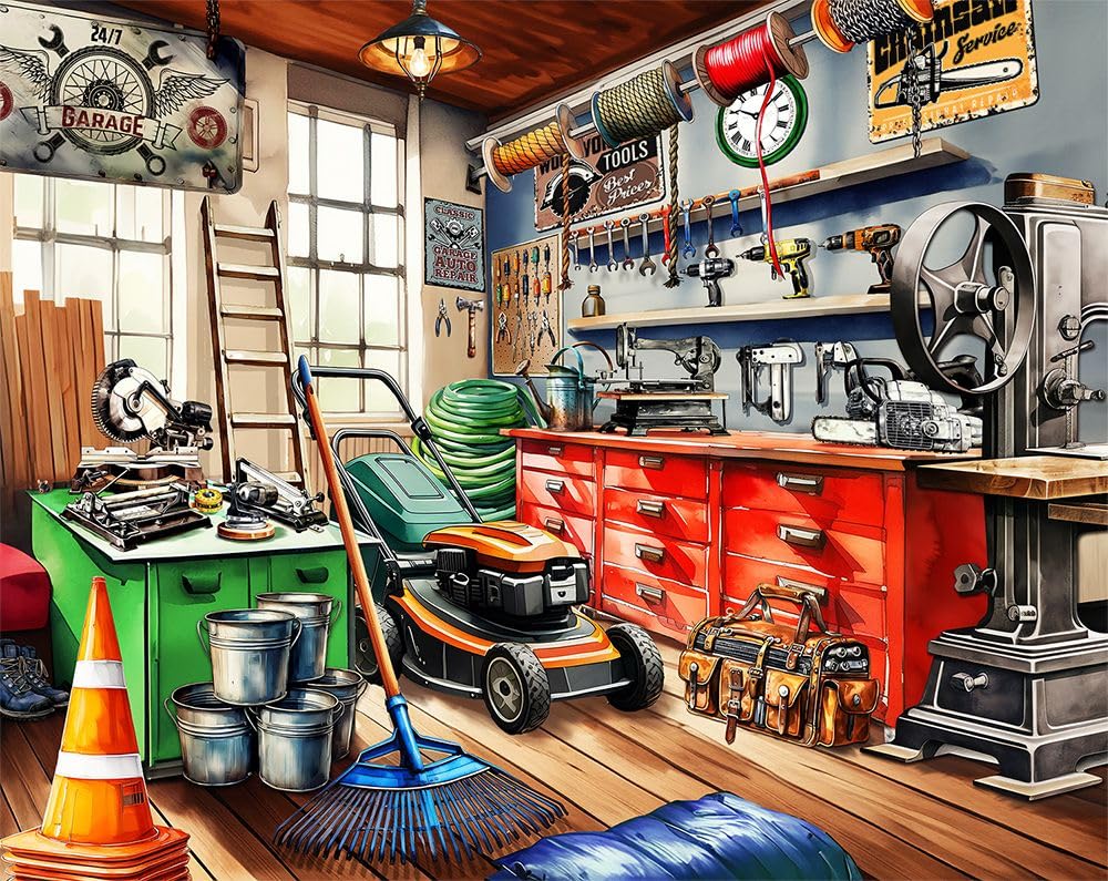 Amazon.com: Springbok Tool Man's Garage 1000 Piece Puzzle for